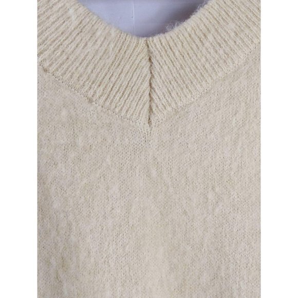 Topshop V-neck Oatmeal Beige Sweater - Picture 5 of 15